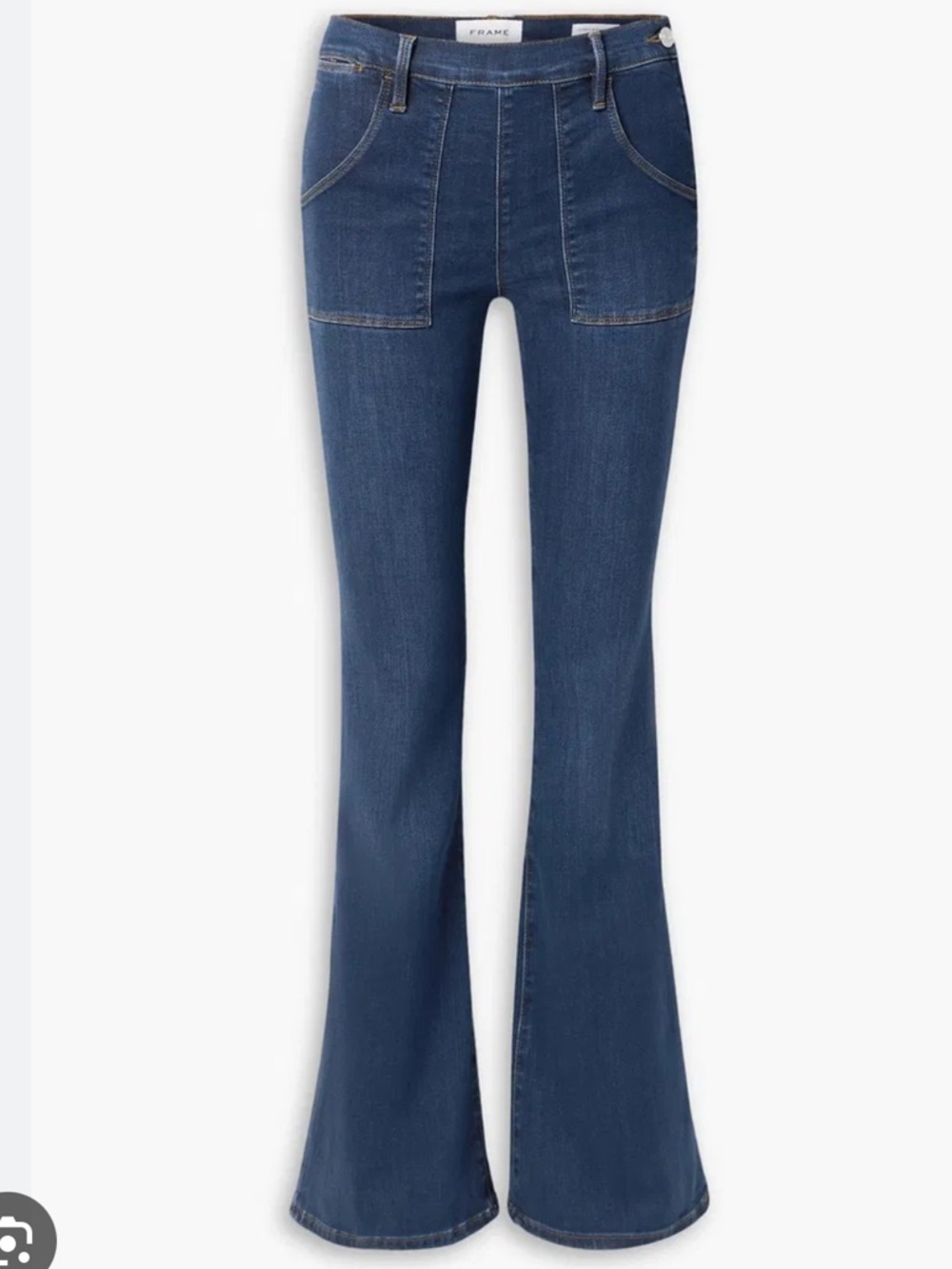 Frame Denim Le Flare De Francoise Blue High-Rise Bell Bottom Flare Jeans 26